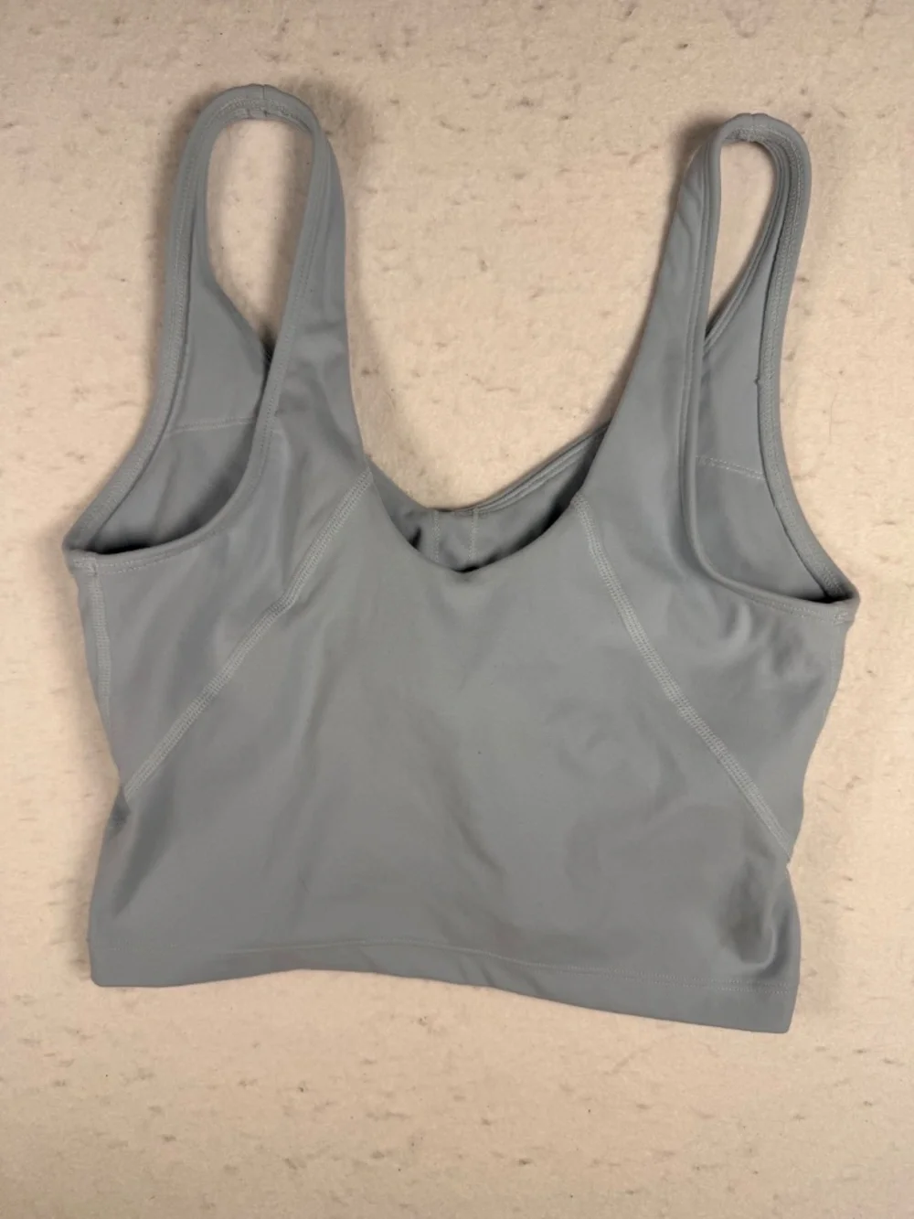 Light Dusty Blue Cropped Workout Tank with Shelf Bra Size Small